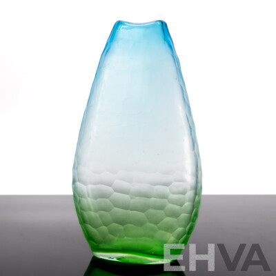 Battuto Ombre Murano Vase in the Style of Carlo Scarpa for Venini
