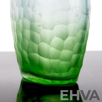 Battuto Ombre Murano Vase in the Style of Carlo Scarpa for Venini