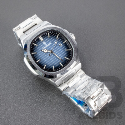 Poedagar Men?s Wristwatch with Silver Blue Dial