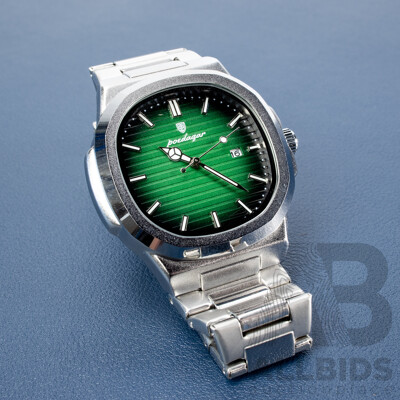 Poedagar Men?s Wristwatch with Silver Blue Dial and Extra Links