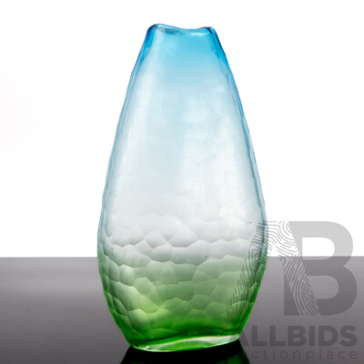 Battuto Ombre Murano Vase in the Style of Carlo Scarpa for Venini
