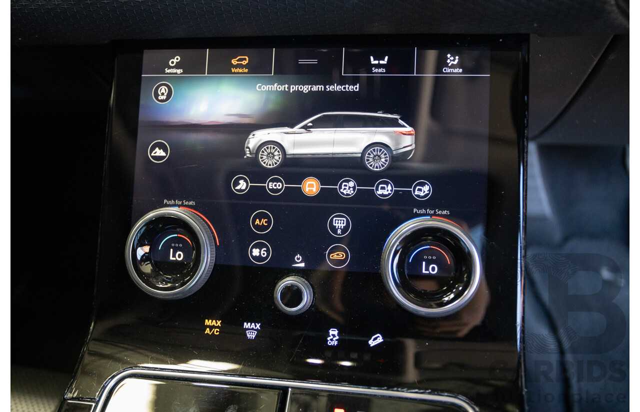 3/2018 Range Rover Velar D240 S (AWD) MY18 4D Wagon Santorini Black Metallic Turbo Diesel 2.0L
