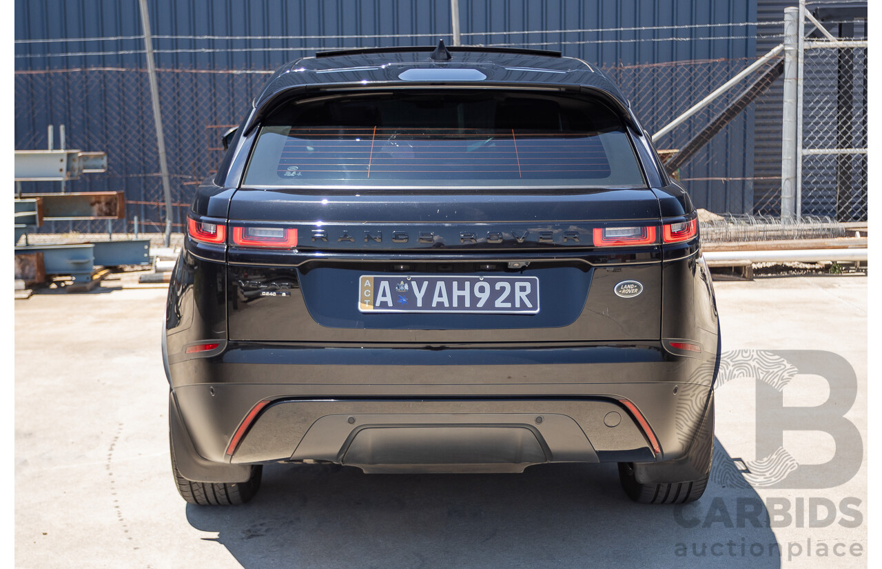 3/2018 Range Rover Velar D240 S (AWD) MY18 4D Wagon Santorini Black Metallic Turbo Diesel 2.0L