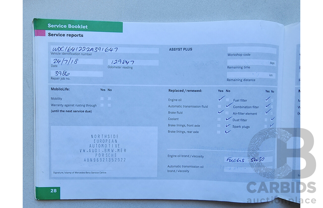 4/2008 Mercedes-Benz ML 320 CDI Luxury (4x4) W164 08 UPGRADE 4d Wagon Black 3.0L