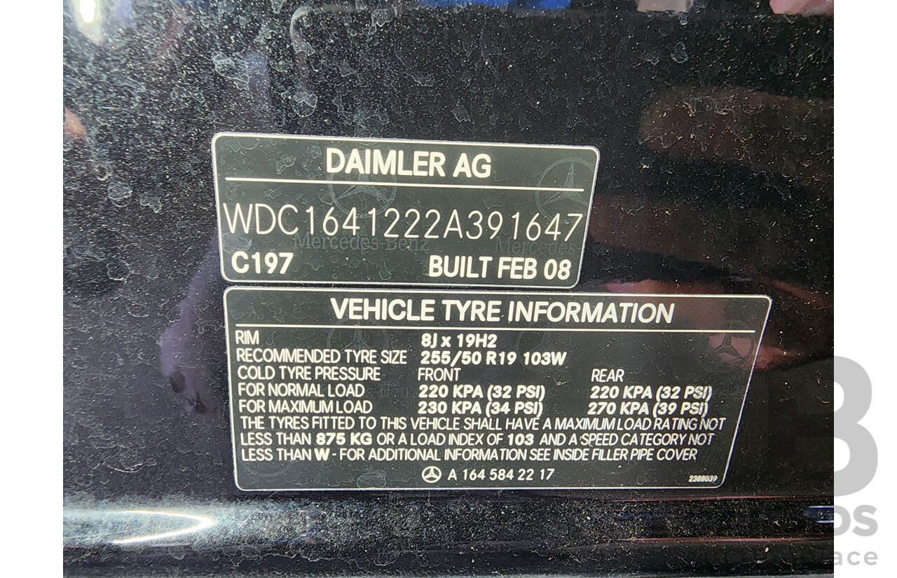 4/2008 Mercedes-Benz ML 320 CDI Luxury (4x4) W164 08 UPGRADE 4d Wagon Black 3.0L