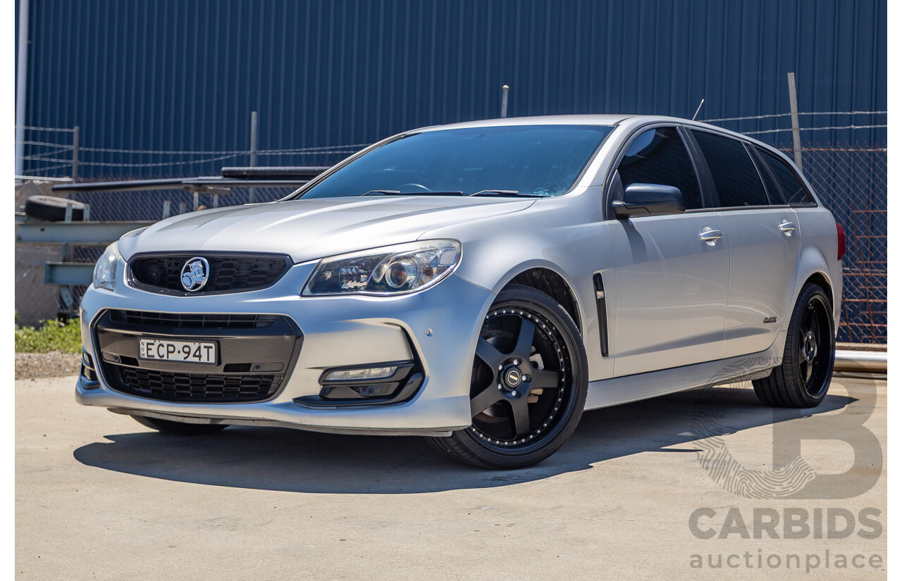 8/2016 Holden Commodore SV6 Black Edition VFII MY16 4D Sportwagon Nitrate Silver V6 3.6L