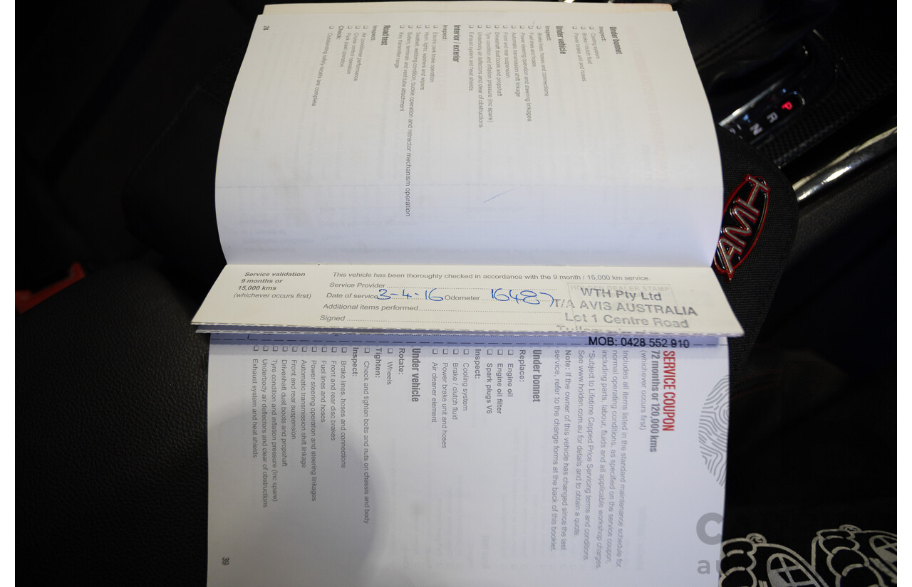 8/2016 Holden Commodore SV6 Black Edition VFII MY16 4D Sportwagon Nitrate Silver V6 3.6L