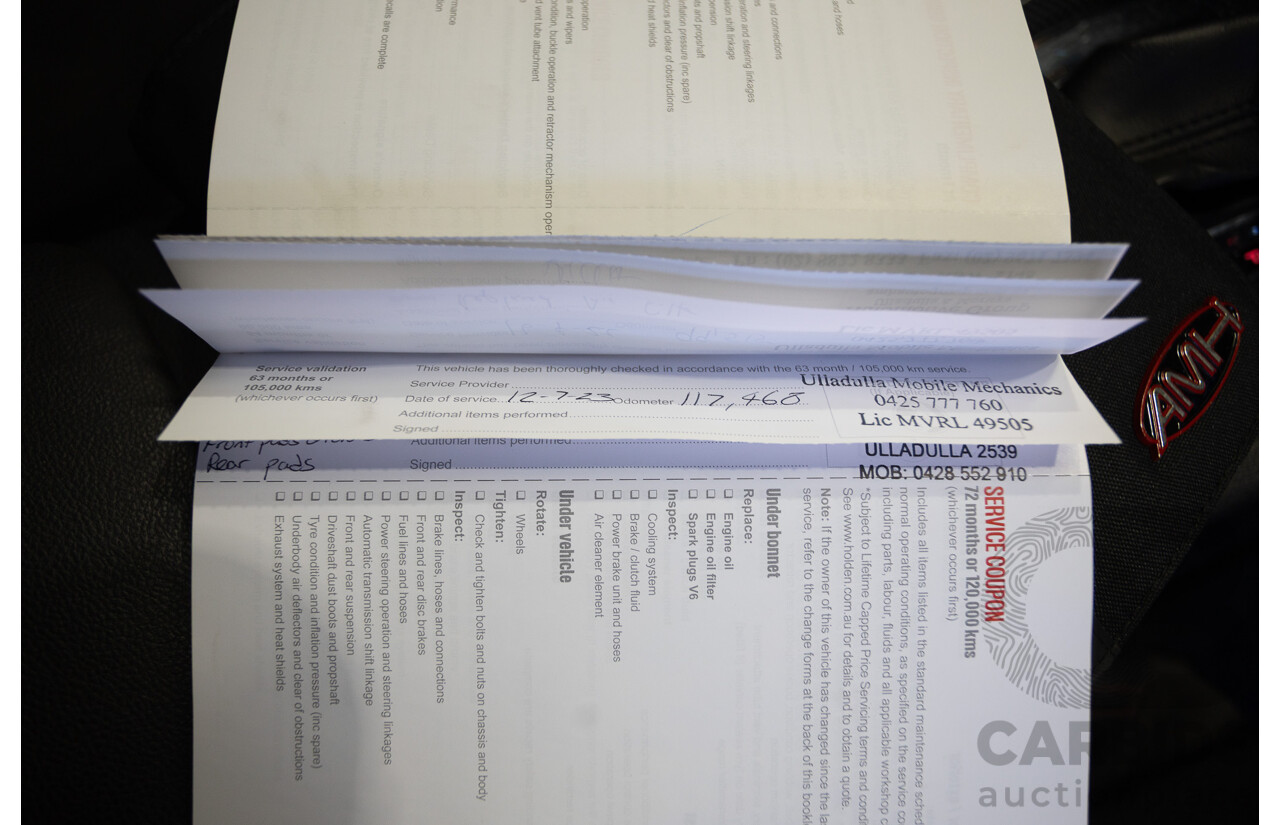 8/2016 Holden Commodore SV6 Black Edition VFII MY16 4D Sportwagon Nitrate Silver V6 3.6L