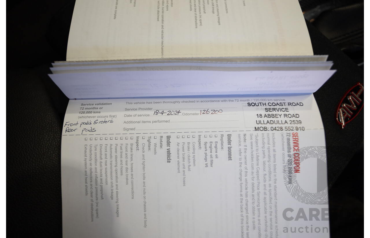 8/2016 Holden Commodore SV6 Black Edition VFII MY16 4D Sportwagon Nitrate Silver V6 3.6L