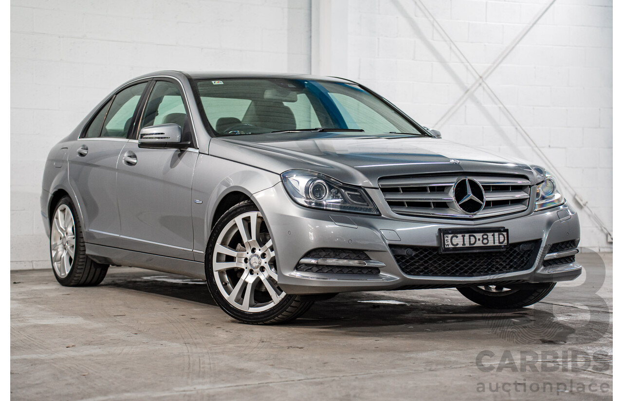 6/2012 Mercedes-Benz C250 Avantgarde BE W204 MY11 4d Sedan Palladium Silver Metallic Turbo 1.8L