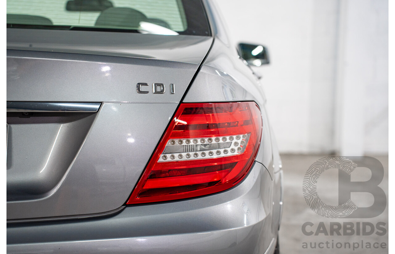 6/2012 Mercedes-Benz C250 Avantgarde BE W204 MY11 4d Sedan Palladium Silver Metallic Turbo 1.8L