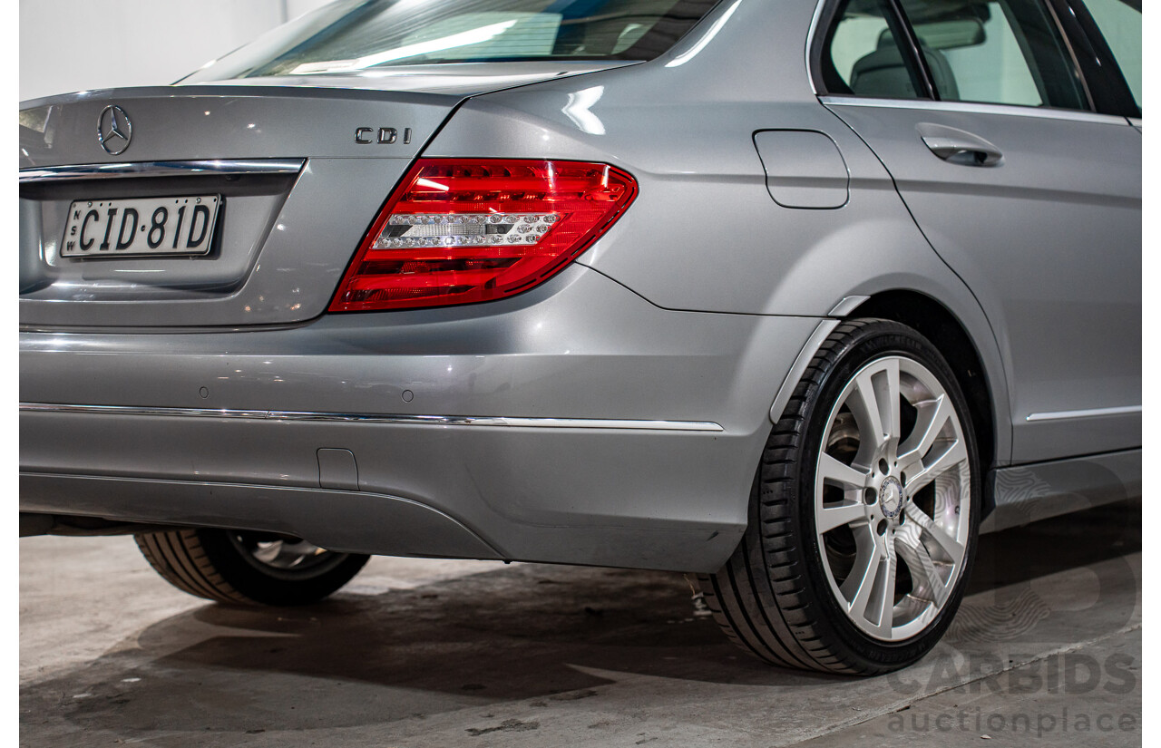 6/2012 Mercedes-Benz C250 Avantgarde BE W204 MY11 4d Sedan Palladium Silver Metallic Turbo 1.8L