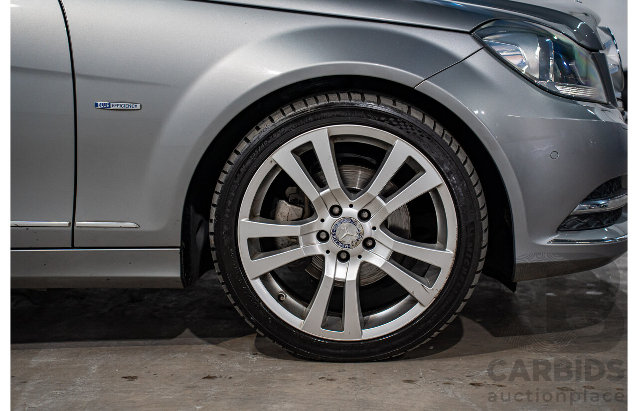 6/2012 Mercedes-Benz C250 Avantgarde BE W204 MY11 4d Sedan Palladium Silver Metallic Turbo 1.8L