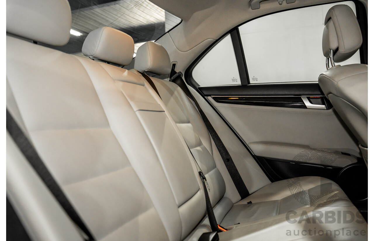 6/2012 Mercedes-Benz C250 Avantgarde BE W204 MY11 4d Sedan Palladium Silver Metallic Turbo 1.8L