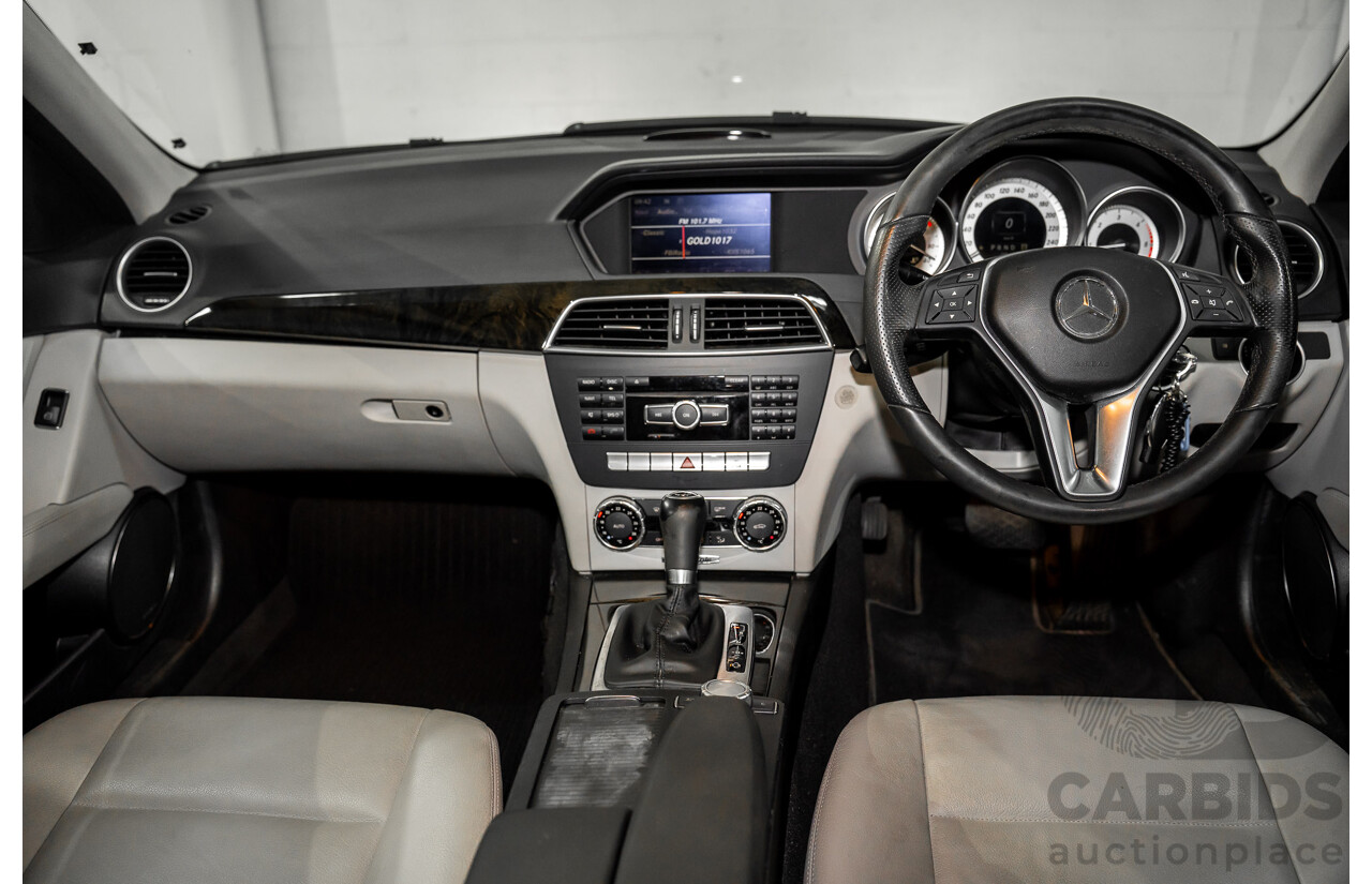 6/2012 Mercedes-Benz C250 Avantgarde BE W204 MY11 4d Sedan Palladium Silver Metallic Turbo 1.8L