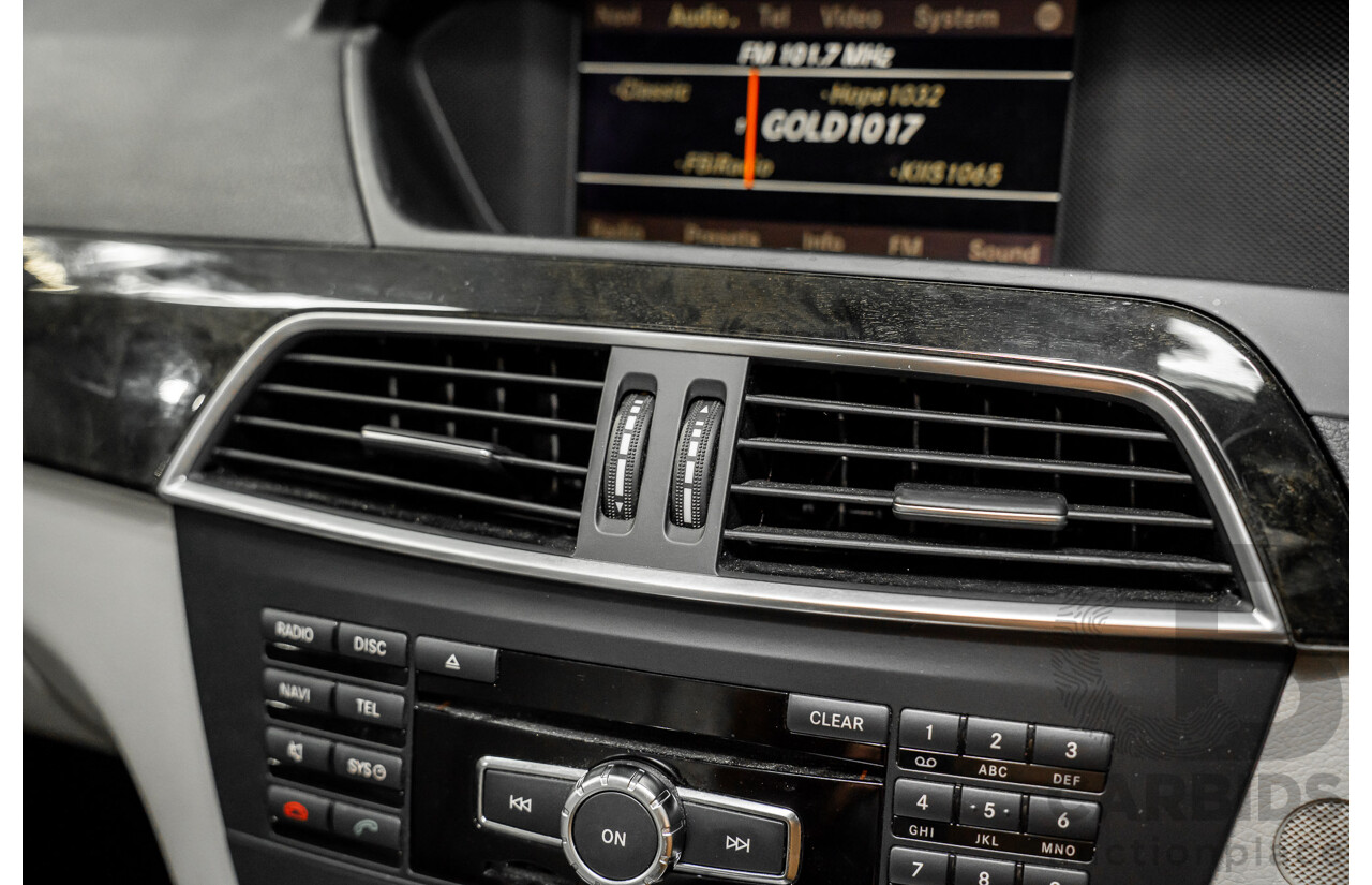 6/2012 Mercedes-Benz C250 Avantgarde BE W204 MY11 4d Sedan Palladium Silver Metallic Turbo 1.8L