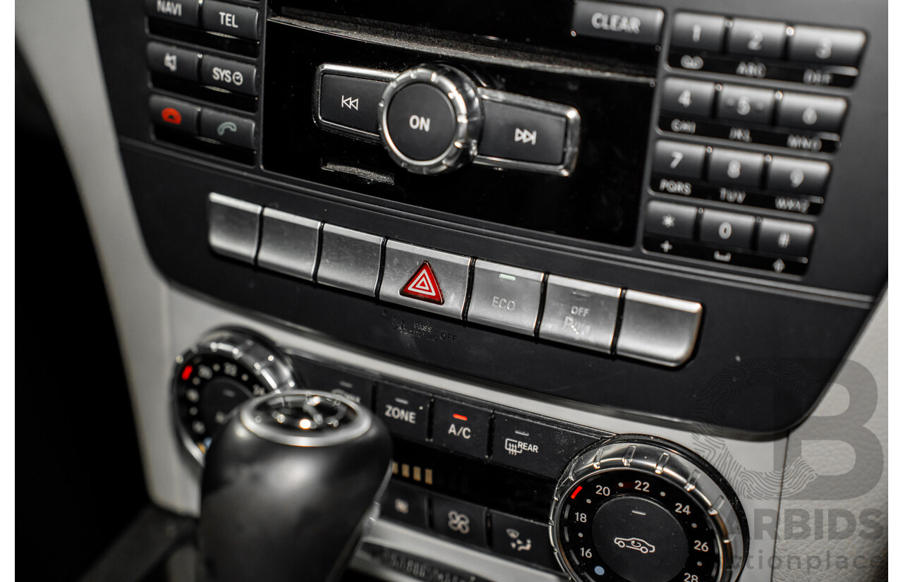 6/2012 Mercedes-Benz C250 Avantgarde BE W204 MY11 4d Sedan Palladium Silver Metallic Turbo 1.8L