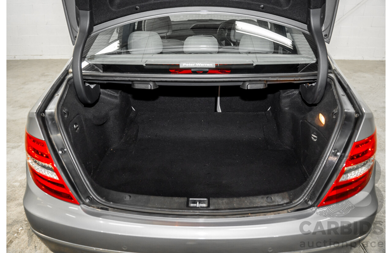 6/2012 Mercedes-Benz C250 Avantgarde BE W204 MY11 4d Sedan Palladium Silver Metallic Turbo 1.8L