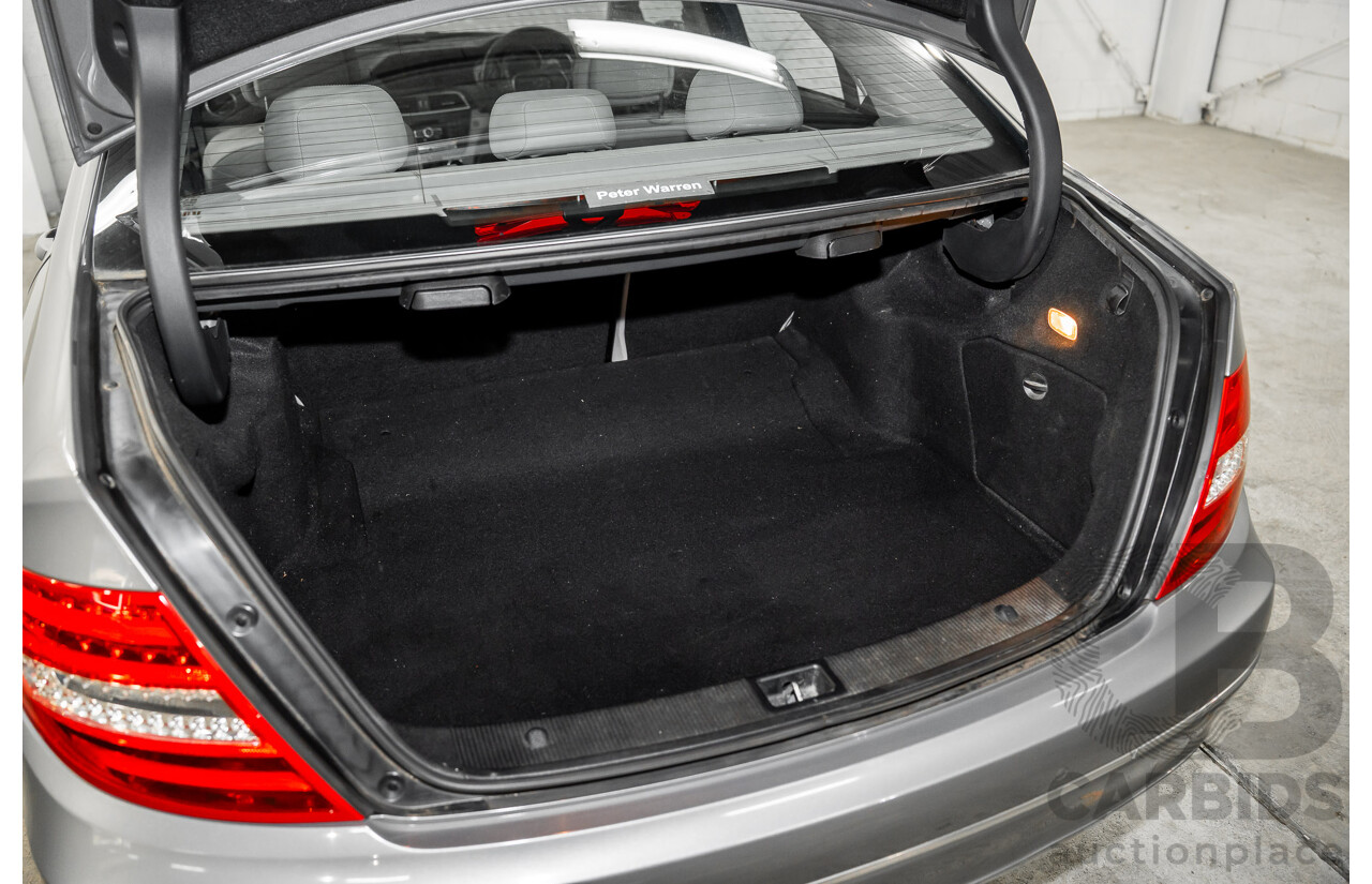 6/2012 Mercedes-Benz C250 Avantgarde BE W204 MY11 4d Sedan Palladium Silver Metallic Turbo 1.8L