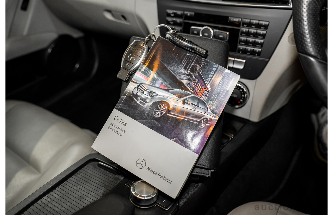 6/2012 Mercedes-Benz C250 Avantgarde BE W204 MY11 4d Sedan Palladium Silver Metallic Turbo 1.8L