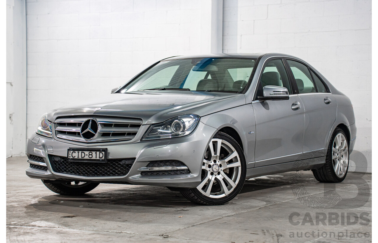 6/2012 Mercedes-Benz C250 Avantgarde BE W204 MY11 4d Sedan Palladium Silver Metallic Turbo 1.8L