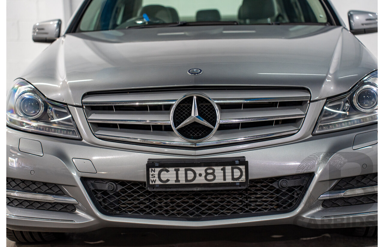6/2012 Mercedes-Benz C250 Avantgarde BE W204 MY11 4d Sedan Palladium Silver Metallic Turbo 1.8L
