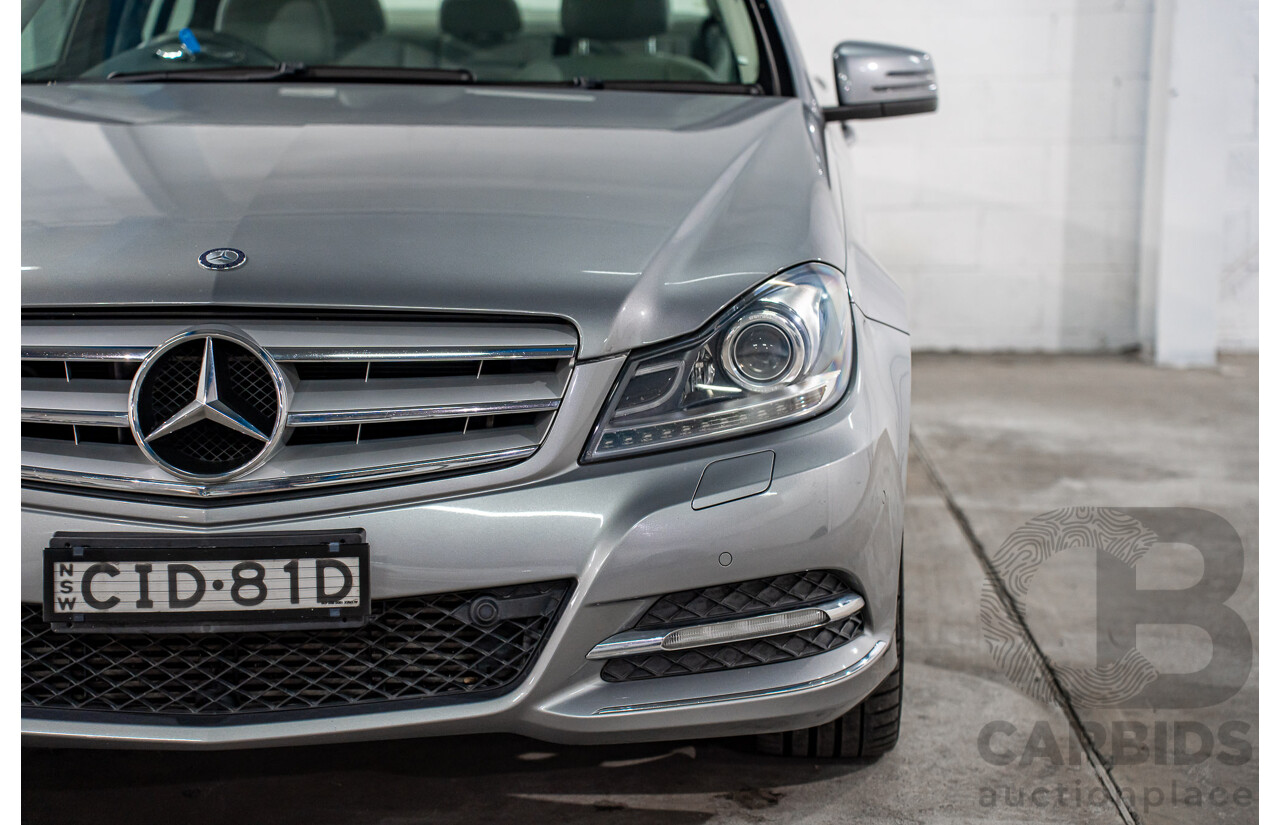 6/2012 Mercedes-Benz C250 Avantgarde BE W204 MY11 4d Sedan Palladium Silver Metallic Turbo 1.8L