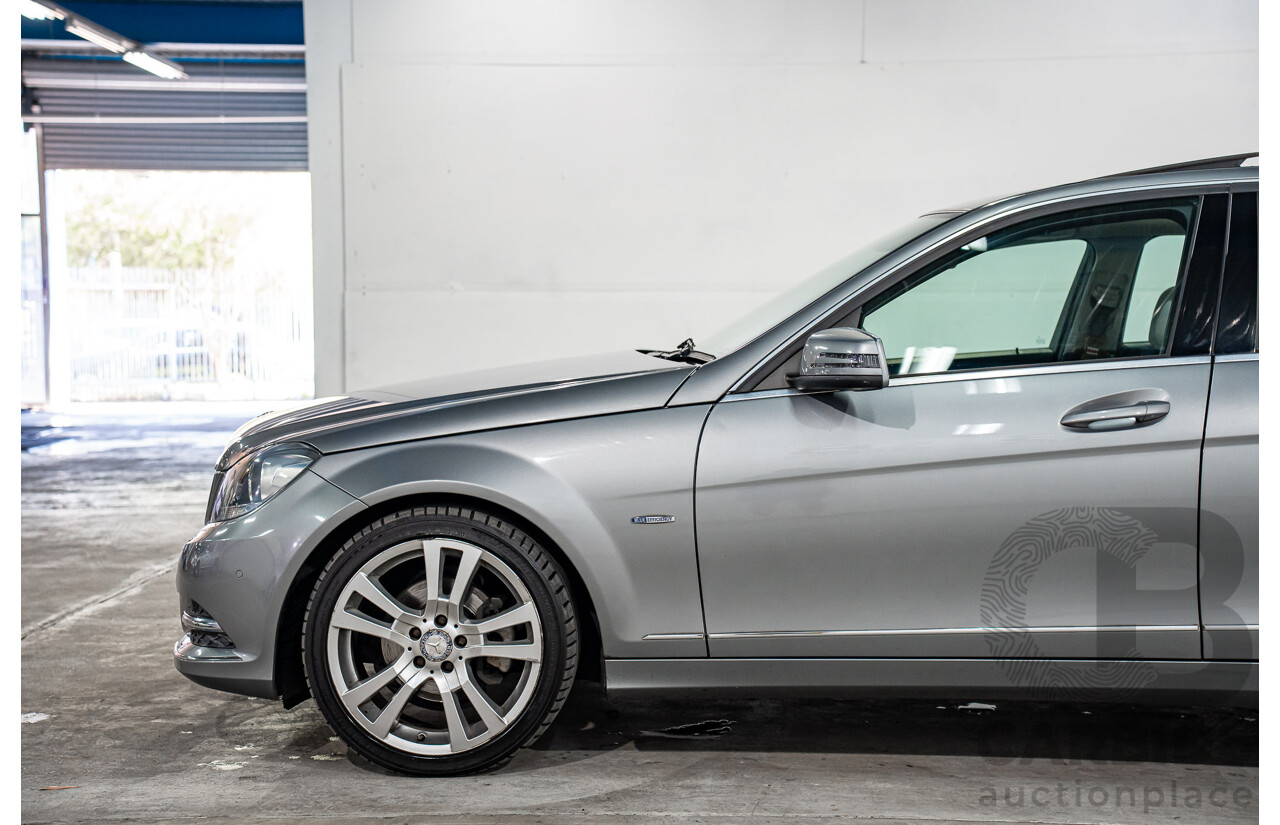 6/2012 Mercedes-Benz C250 Avantgarde BE W204 MY11 4d Sedan Palladium Silver Metallic Turbo 1.8L