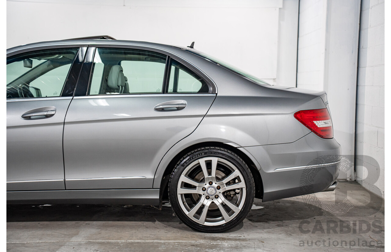 6/2012 Mercedes-Benz C250 Avantgarde BE W204 MY11 4d Sedan Palladium Silver Metallic Turbo 1.8L