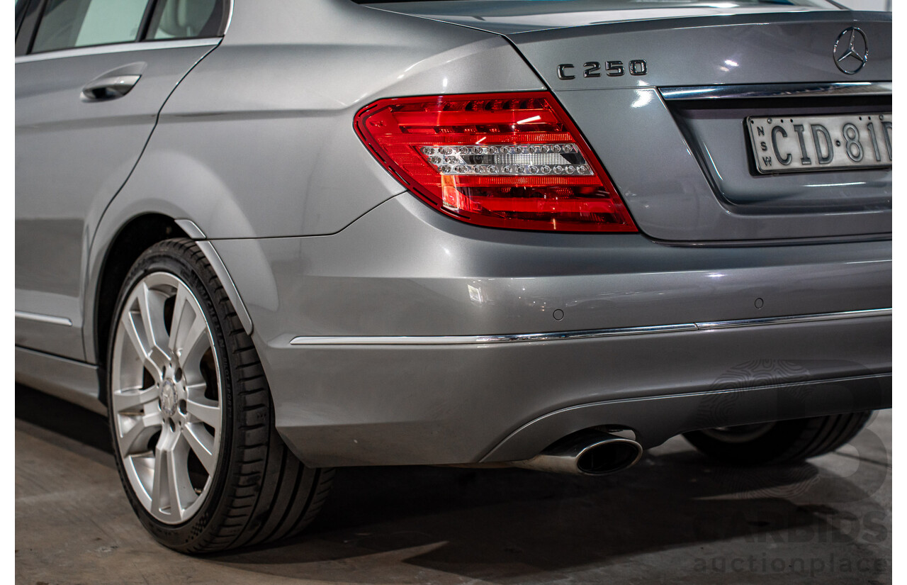 6/2012 Mercedes-Benz C250 Avantgarde BE W204 MY11 4d Sedan Palladium Silver Metallic Turbo 1.8L