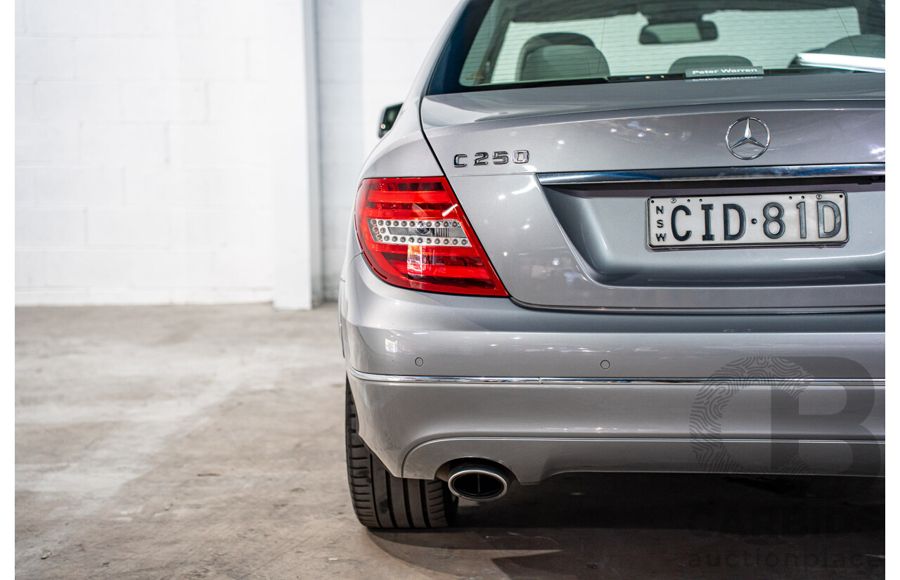 6/2012 Mercedes-Benz C250 Avantgarde BE W204 MY11 4d Sedan Palladium Silver Metallic Turbo 1.8L