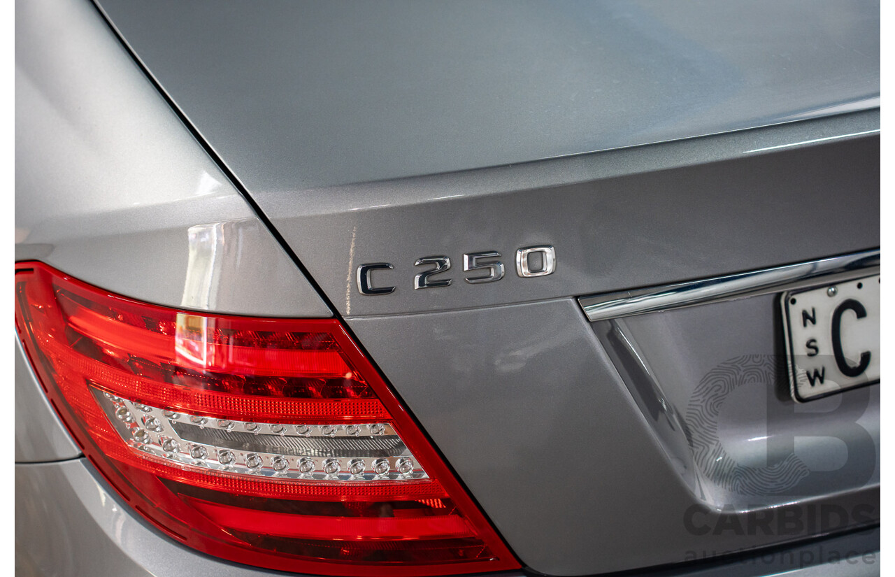 6/2012 Mercedes-Benz C250 Avantgarde BE W204 MY11 4d Sedan Palladium Silver Metallic Turbo 1.8L