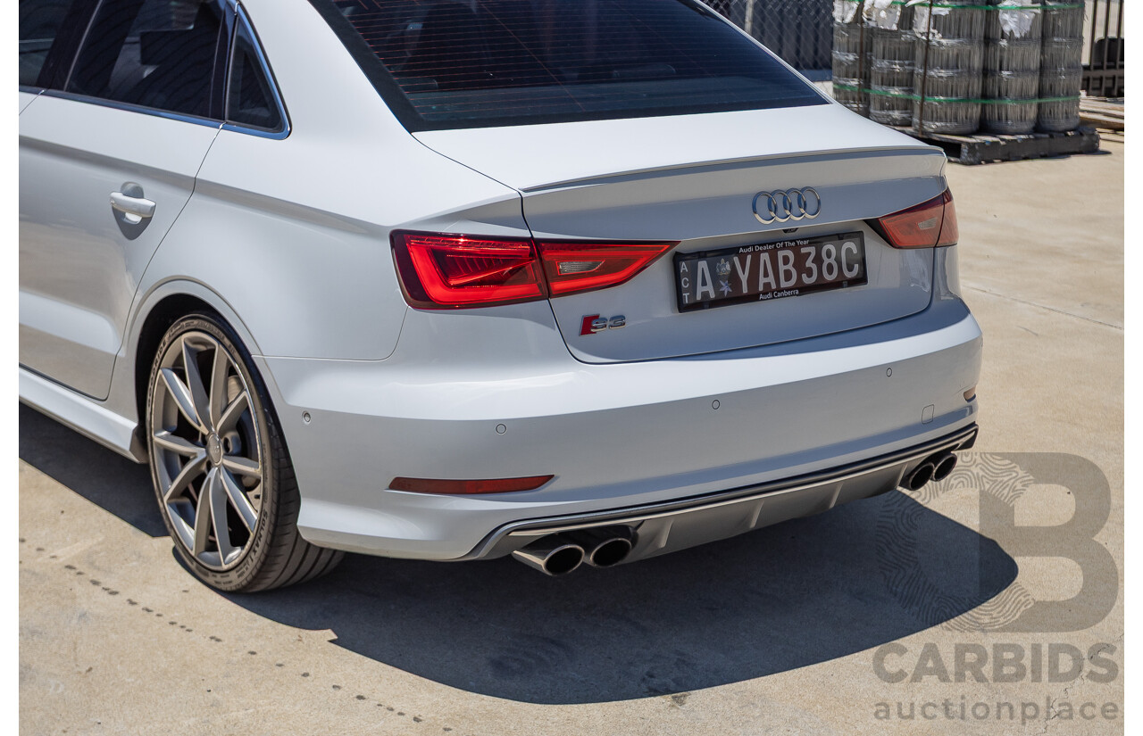 1/2016 Audi S3 2.0 TFSI Quattro (AWD) 8V MY15 4D Sedan Glacier White Turbo 2.0L