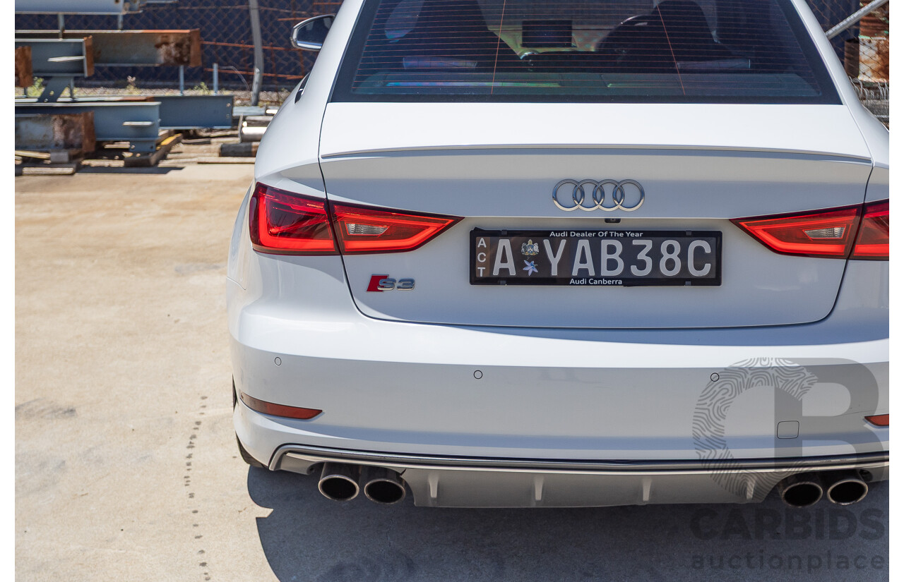 1/2016 Audi S3 2.0 TFSI Quattro (AWD) 8V MY15 4D Sedan Glacier White Turbo 2.0L