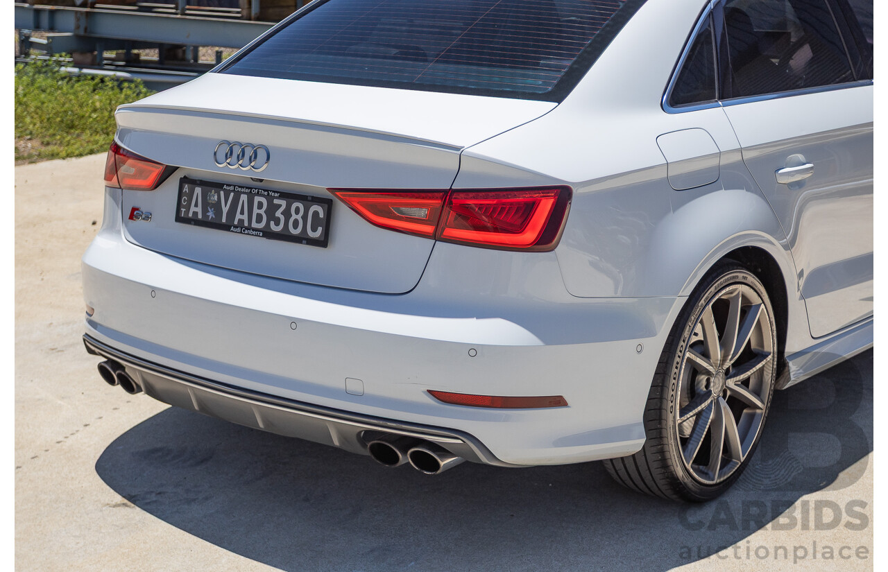 1/2016 Audi S3 2.0 TFSI Quattro (AWD) 8V MY15 4D Sedan Glacier White Turbo 2.0L