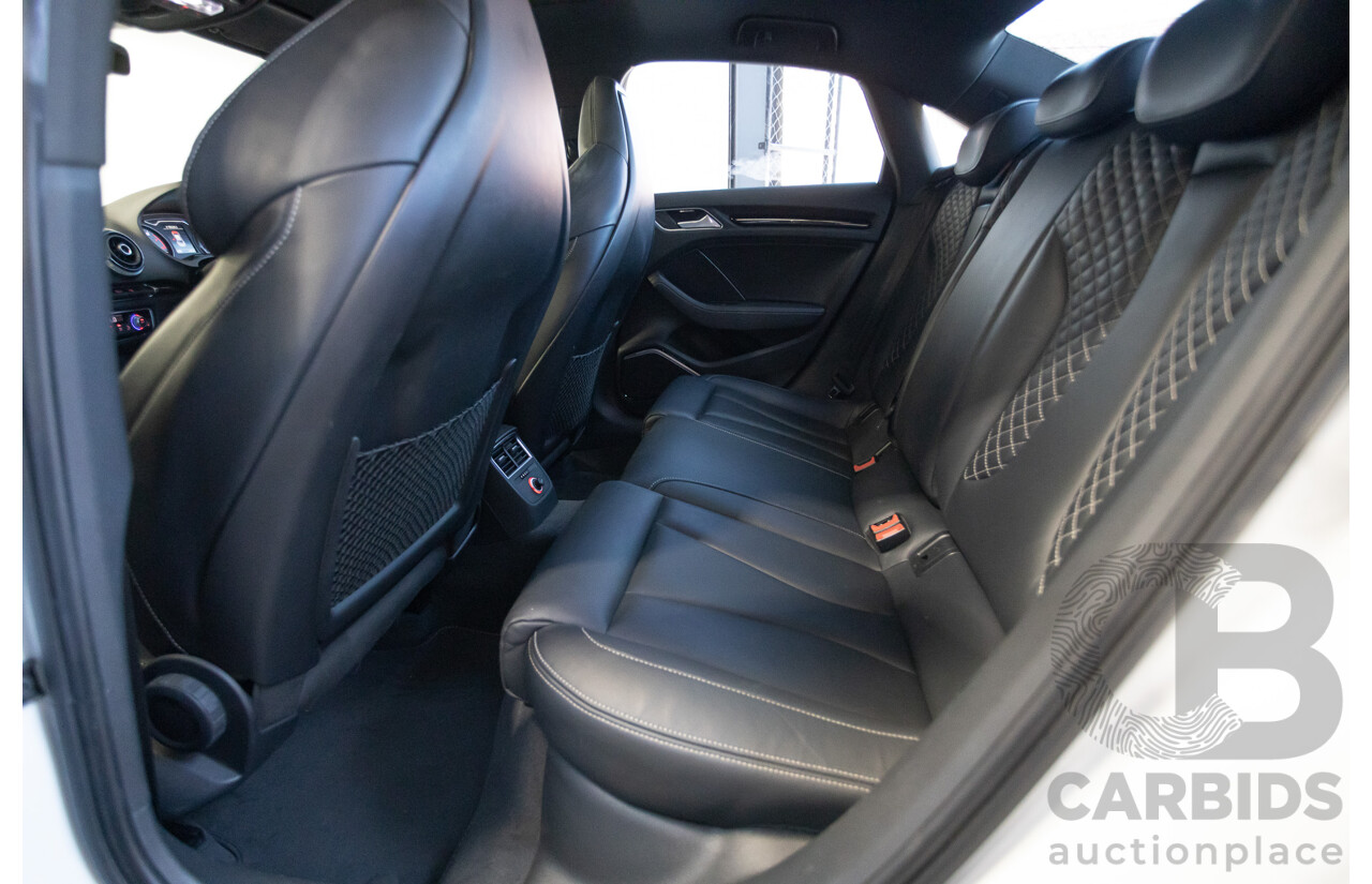 1/2016 Audi S3 2.0 TFSI Quattro (AWD) 8V MY15 4D Sedan Glacier White Turbo 2.0L