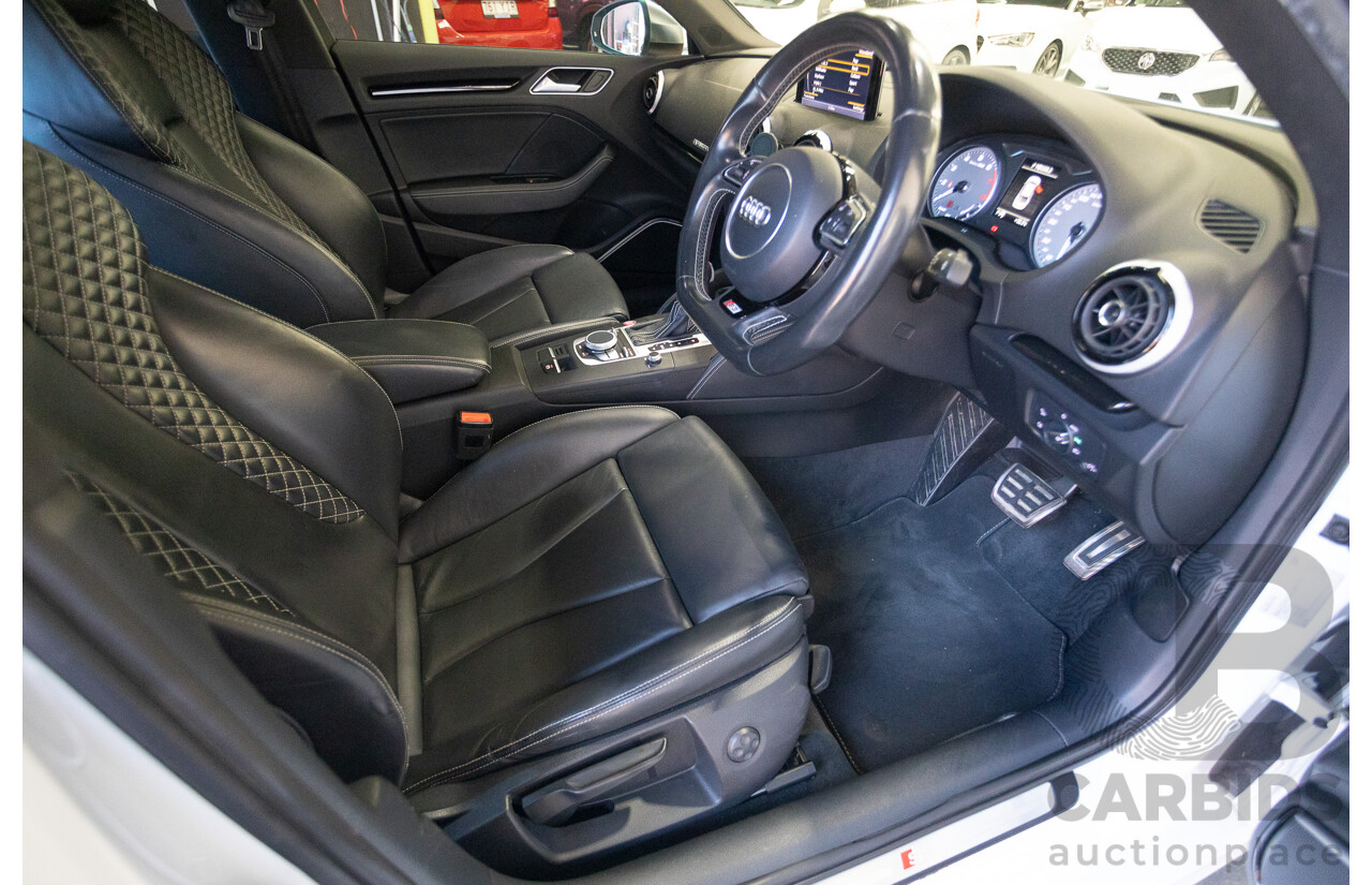 1/2016 Audi S3 2.0 TFSI Quattro (AWD) 8V MY15 4D Sedan Glacier White Turbo 2.0L