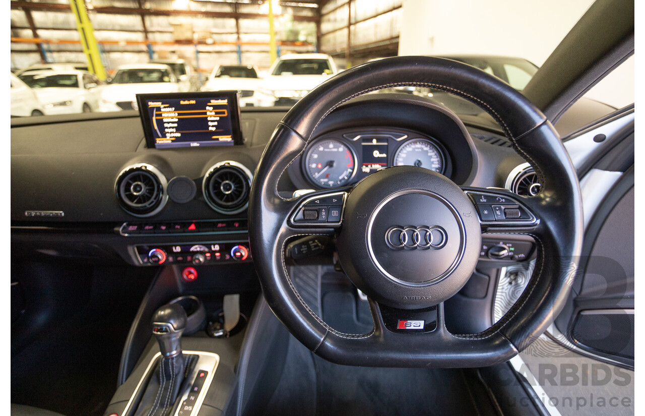 1/2016 Audi S3 2.0 TFSI Quattro (AWD) 8V MY15 4D Sedan Glacier White Turbo 2.0L