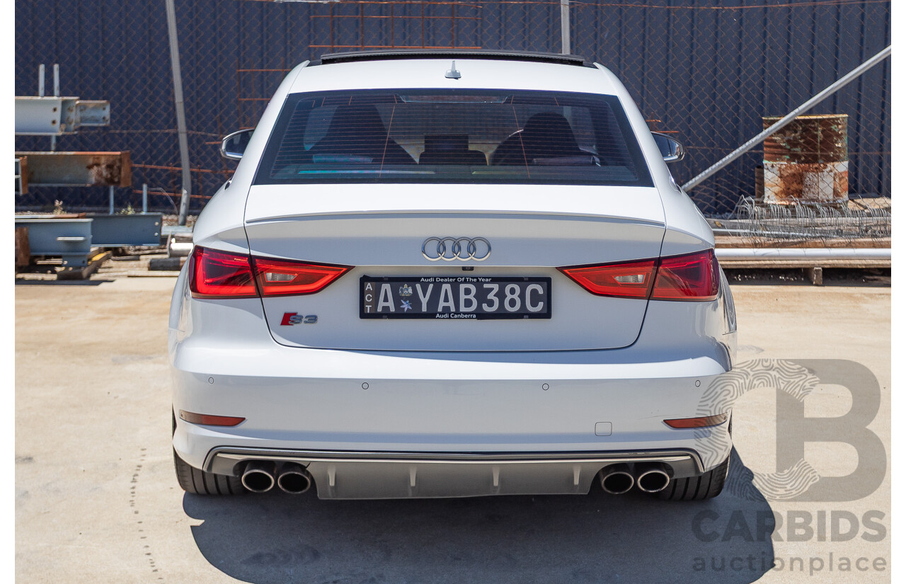 1/2016 Audi S3 2.0 TFSI Quattro (AWD) 8V MY15 4D Sedan Glacier White Turbo 2.0L