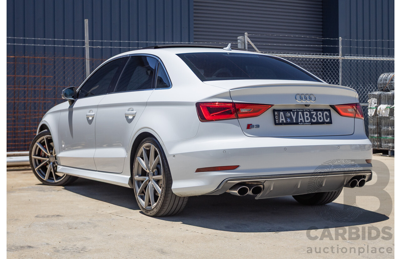 1/2016 Audi S3 2.0 TFSI Quattro (AWD) 8V MY15 4D Sedan Glacier White Turbo 2.0L