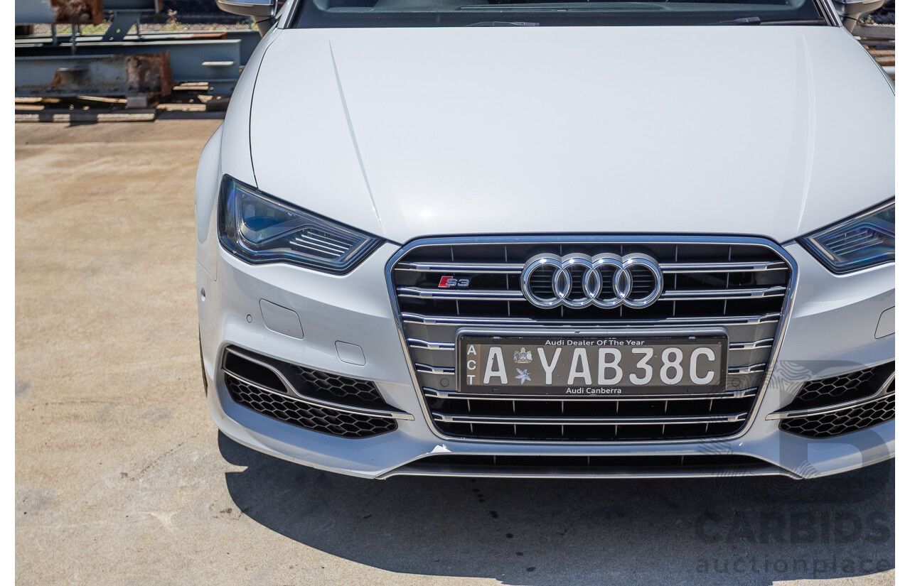 1/2016 Audi S3 2.0 TFSI Quattro (AWD) 8V MY15 4D Sedan Glacier White Turbo 2.0L