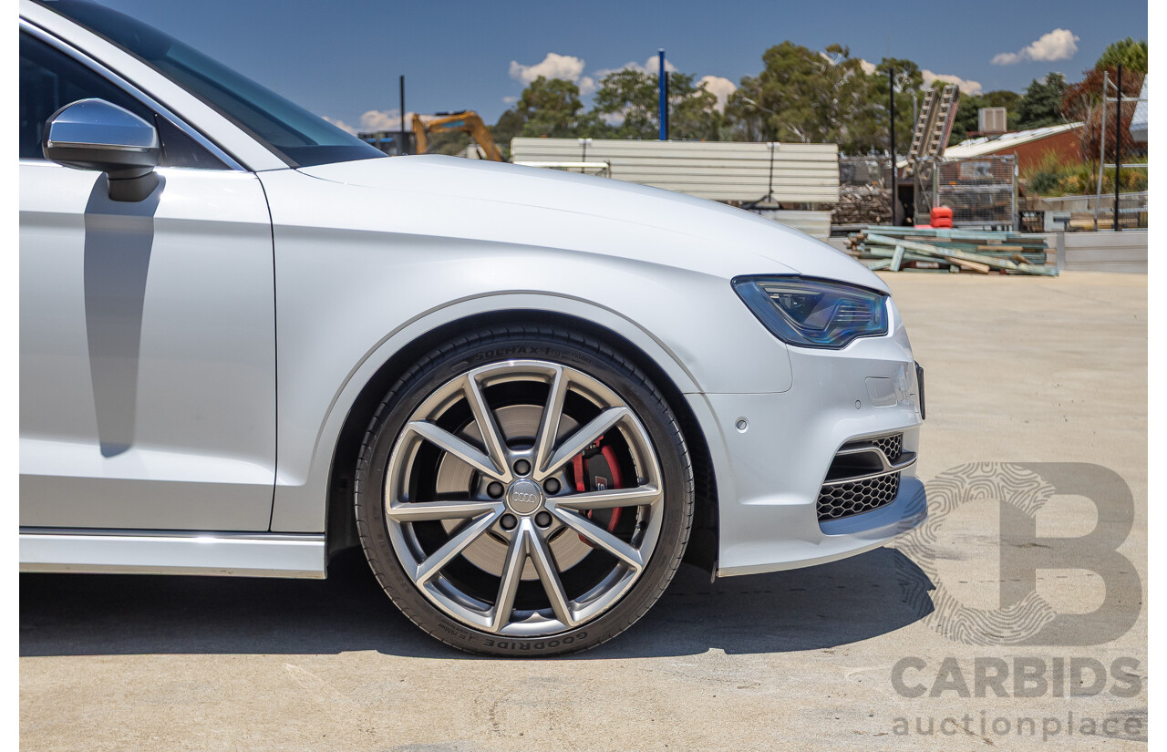 1/2016 Audi S3 2.0 TFSI Quattro (AWD) 8V MY15 4D Sedan Glacier White Turbo 2.0L