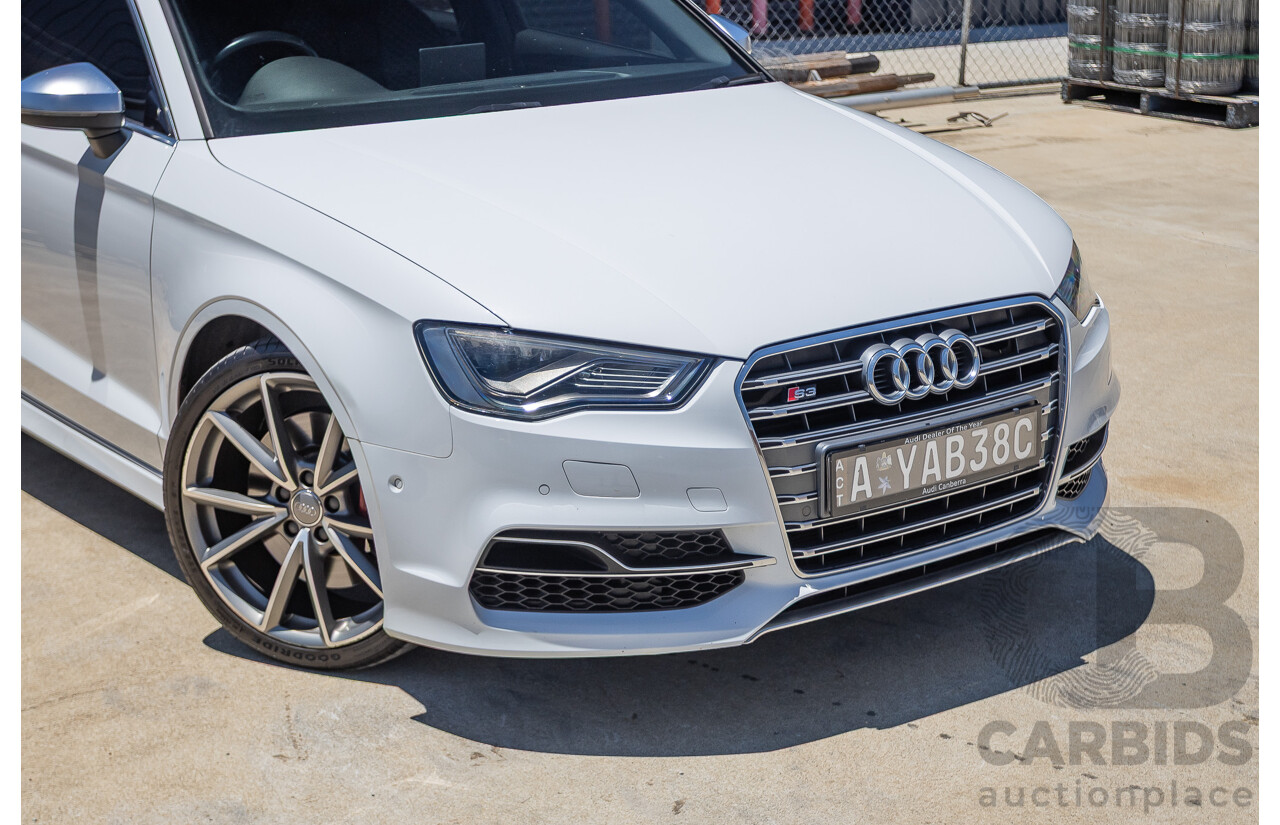 1/2016 Audi S3 2.0 TFSI Quattro (AWD) 8V MY15 4D Sedan Glacier White Turbo 2.0L
