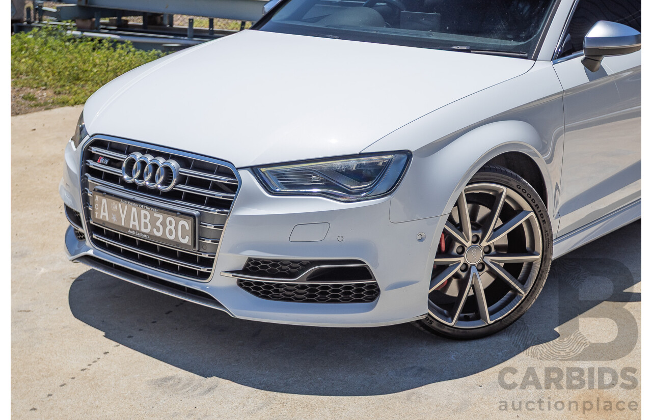1/2016 Audi S3 2.0 TFSI Quattro (AWD) 8V MY15 4D Sedan Glacier White Turbo 2.0L