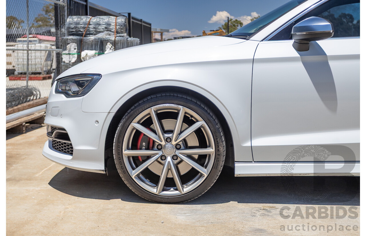 1/2016 Audi S3 2.0 TFSI Quattro (AWD) 8V MY15 4D Sedan Glacier White Turbo 2.0L