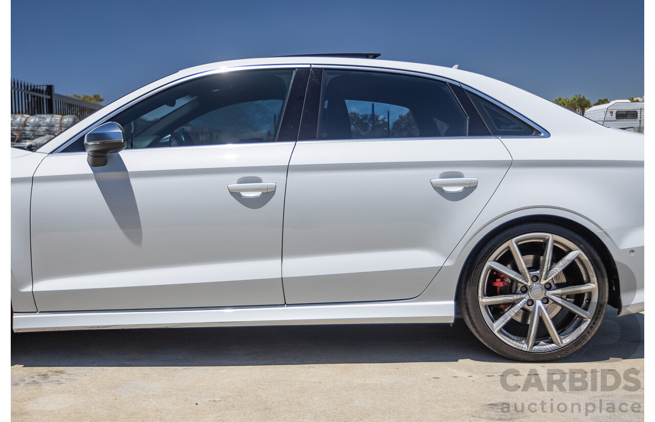 1/2016 Audi S3 2.0 TFSI Quattro (AWD) 8V MY15 4D Sedan Glacier White Turbo 2.0L