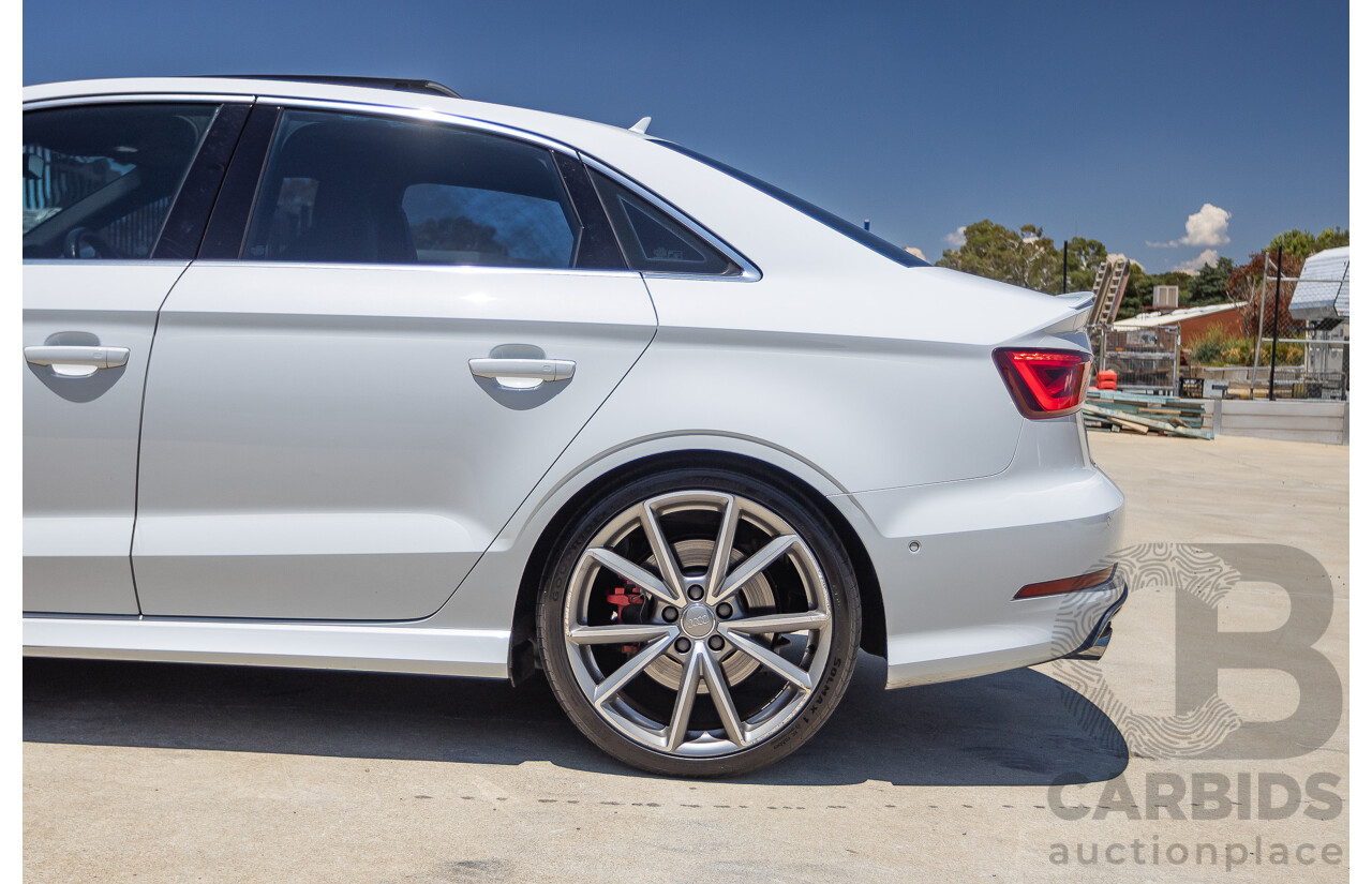 1/2016 Audi S3 2.0 TFSI Quattro (AWD) 8V MY15 4D Sedan Glacier White Turbo 2.0L