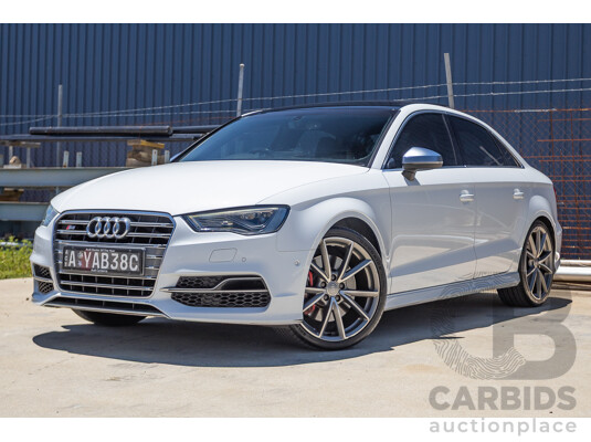 1/2016 Audi S3 2.0 TFSI Quattro (AWD) 8V MY15 4D Sedan Glacier White Turbo 2.0L
