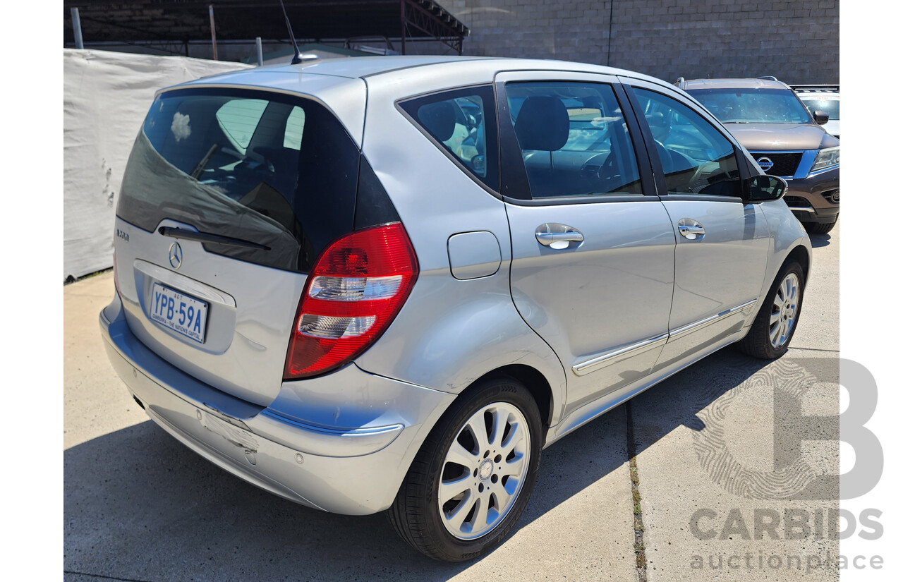 11/2007 Mercedes-Benz A200 Elegance W169 5d Hatchback Silver 2.0L