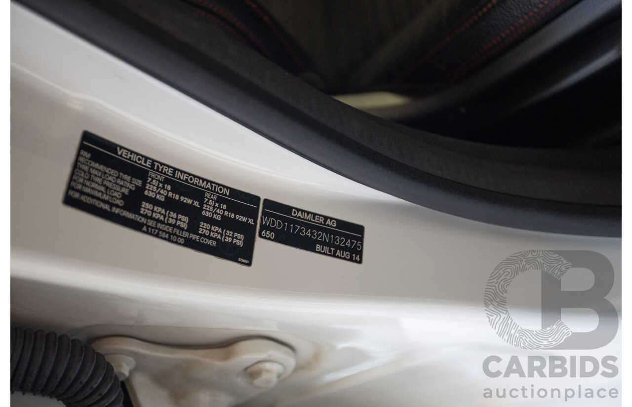 10/2014 Mercedes-Benz CLA200 117 4D Coupe Calcite White Turbo 1.6L